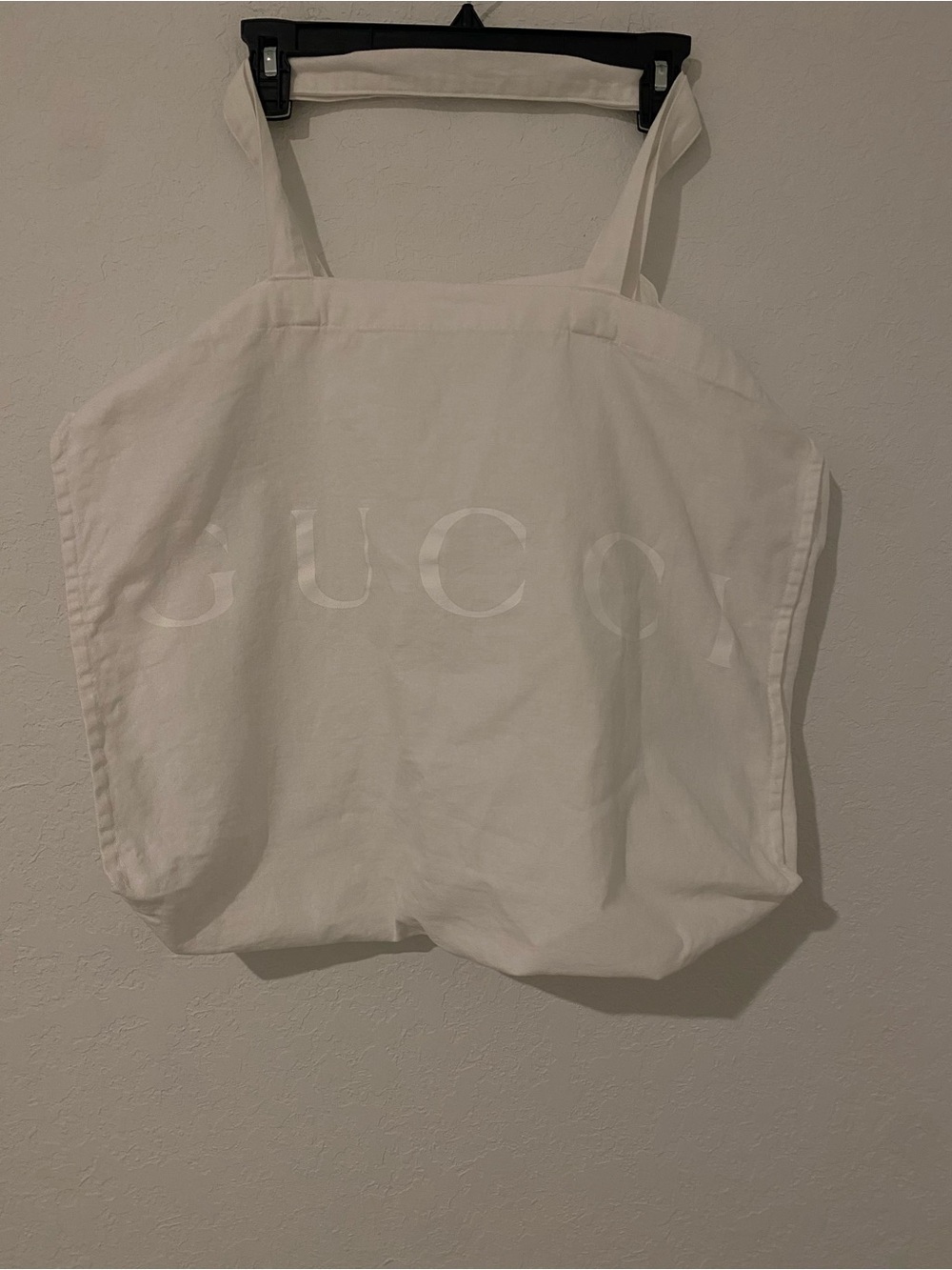 Gucci Off-White Canvas Shopper with Subtle Logo